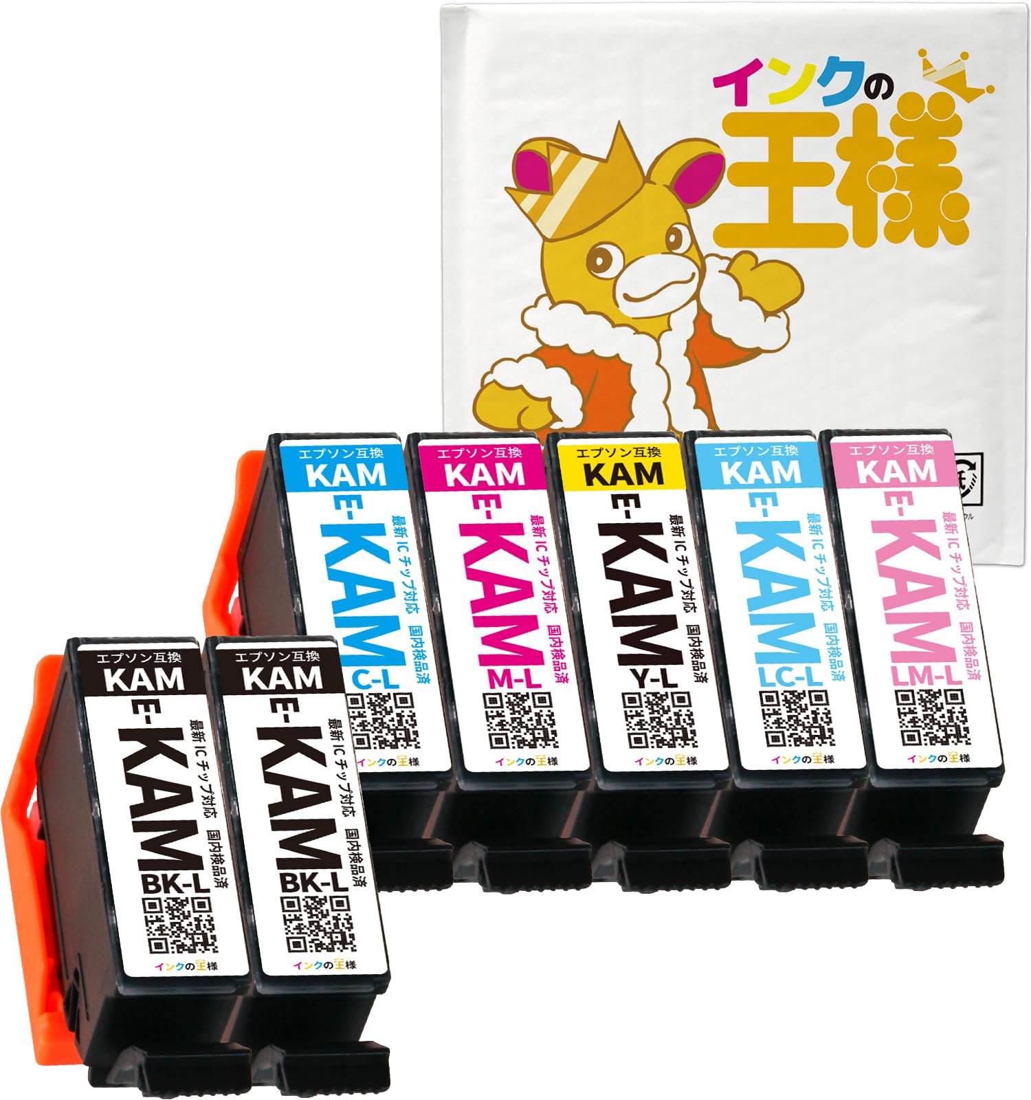 Amazon.co.jp: インクの王様 エプソン インク カメ KAM-6CL-L 増量 6色