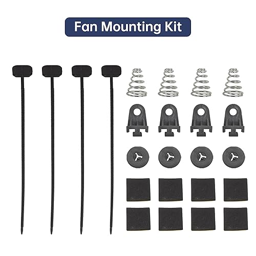Vista 42 de Kit de montaje de ventilador de refrigeración de radiador eléctrico de 12 pulgadas, ventilador de radiador de alto rendimiento con kit de montaje