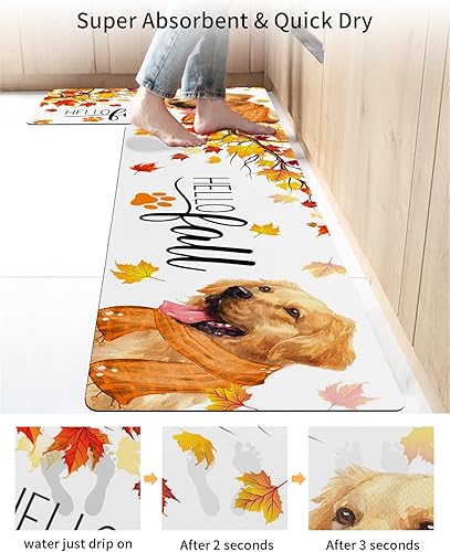 Miniatura 9 de Tapete de baño de Acción de Gracias para bañera, antideslizante, de secado rápido y absorbente, tierra de diatomeas, fregadero, dormitorio, cocina,