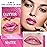Kaely 2-in-1 Hot Pink Metallic Lipstick and Lip Liner, Shimmer Liquid Metallic Lipsticks for Women, Glitter Lip Gloss Stain Long Lasting Waterproof Smudge Proof 24 Hour, Vegan Makeup, 07