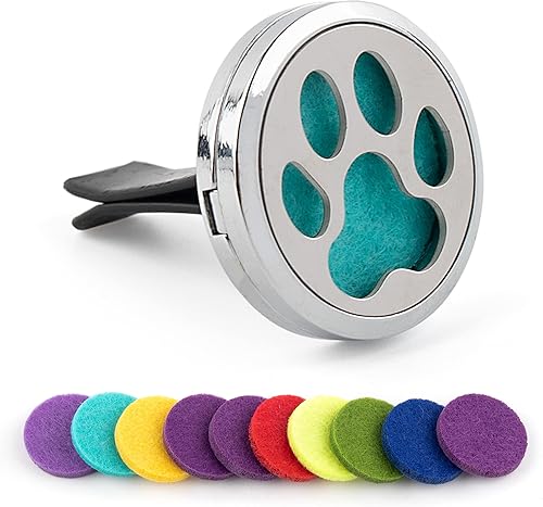 Miniatura 10 de Framendino, 1 paquete de difusor de aceite esencial para automóvil con 10 almohadillas de repuesto de fieltro, aromaterapia, ambientador de aire