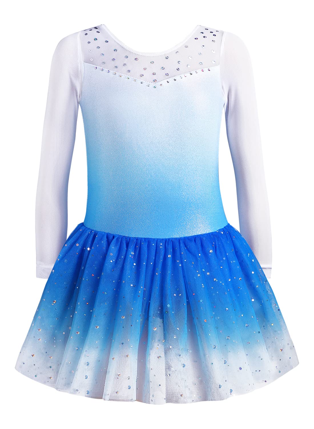 Body da ginnastica per bambina, con gonna, tutù, abito da danza classica, motivo sirena, unicorno, gonna da ginnastica (neonata/bambina piccola/bambina grande)