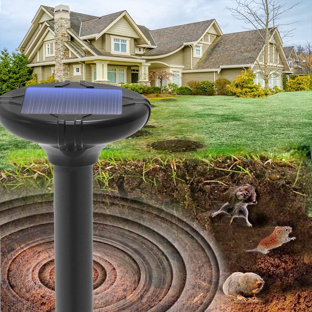 Snake Repeller Ultrasonic Solar,Snake Away Repellent for Outdoors,Solar Snake Repellent for Outdoors,Snake Repellant for Yard Pet Safe,Snake Repellent for Home,Snake Trap 6 Packs