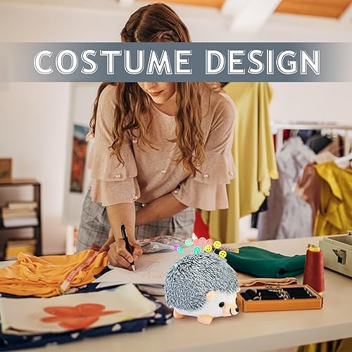 Miniatura 7 de FTEVEN Juego de 520 alfileres rectos de cabeza plana, alfileres de costura para tela, alfileres de acolchado multicolor con cojín de pasador de