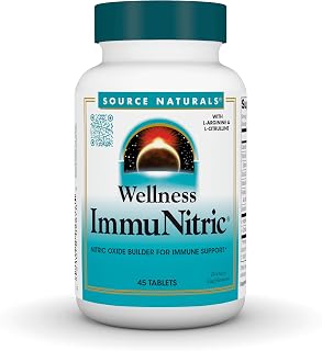 Source Naturals Wellness Immunitric, Nitric Oxide Builder for Immune System Support*, with L-Arginine & L-Citrulline - 45 Tablets