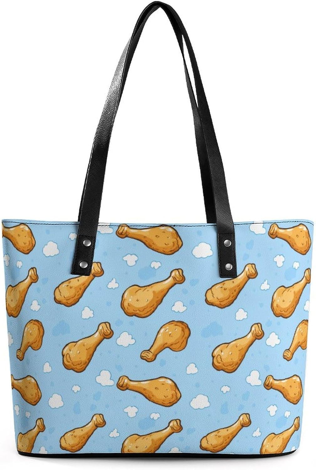 Fried Chicken Legs Sky Cloud Women's Satchel Handbags Tote Shoulder Bag Purses for Travel Shopping Work