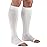 Truform 20-30 mmHg Compression Stockings for Men and Women, Knee High Length, Open Toe, White, Small