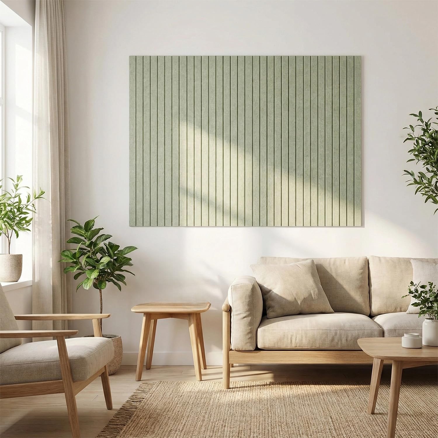 Acidea Lot de 12 grands tableaux d'affichage en feutre avec languettes adhésives amovibles et punaises pour bureau, maison, salle de classe, 120 x 90 cm, vert sauge