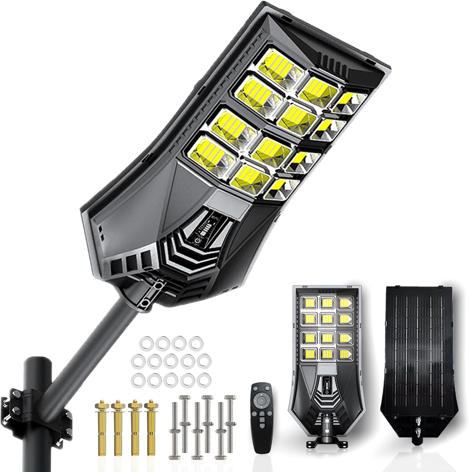 3 CCT in One Solar Street Light, 240000 LM LED, Radar/Motion Sensor, Waterproof - for Driveway, Garden, Backyard (1)