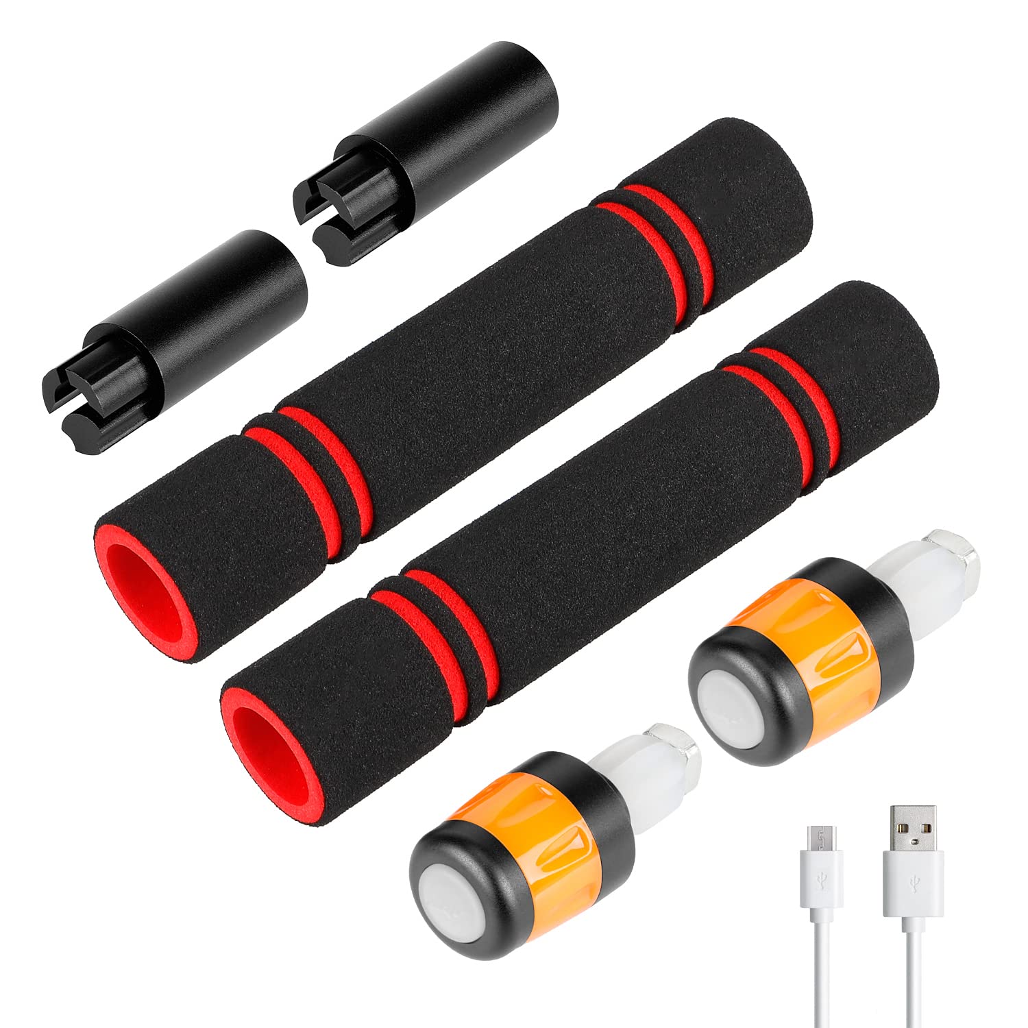 LED spia di avvertimento impermeabile e manubrio di estensione per Xiaomi M365 Pro Pro2 1S Mi3 per Segway Ninebot ES1 2 3 4 5 E22 E25 Lampeggiante Monopattino Scooter Elettrico