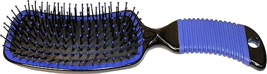 P Curved Handle Mane/Tail Brush Blue, 8 1/2" X 2 1/2", Model Number: 634801