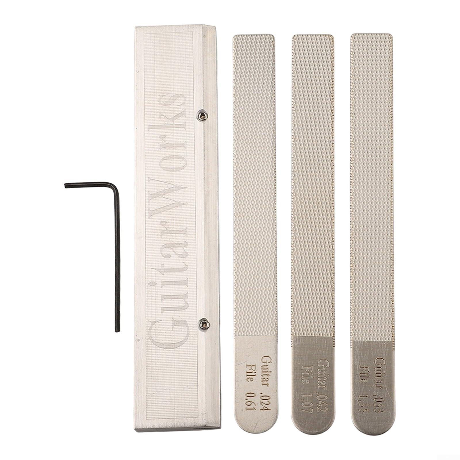 Essential Lot de 4 limes à sillet de guitare parfaites pour les luthiers et les musiciens