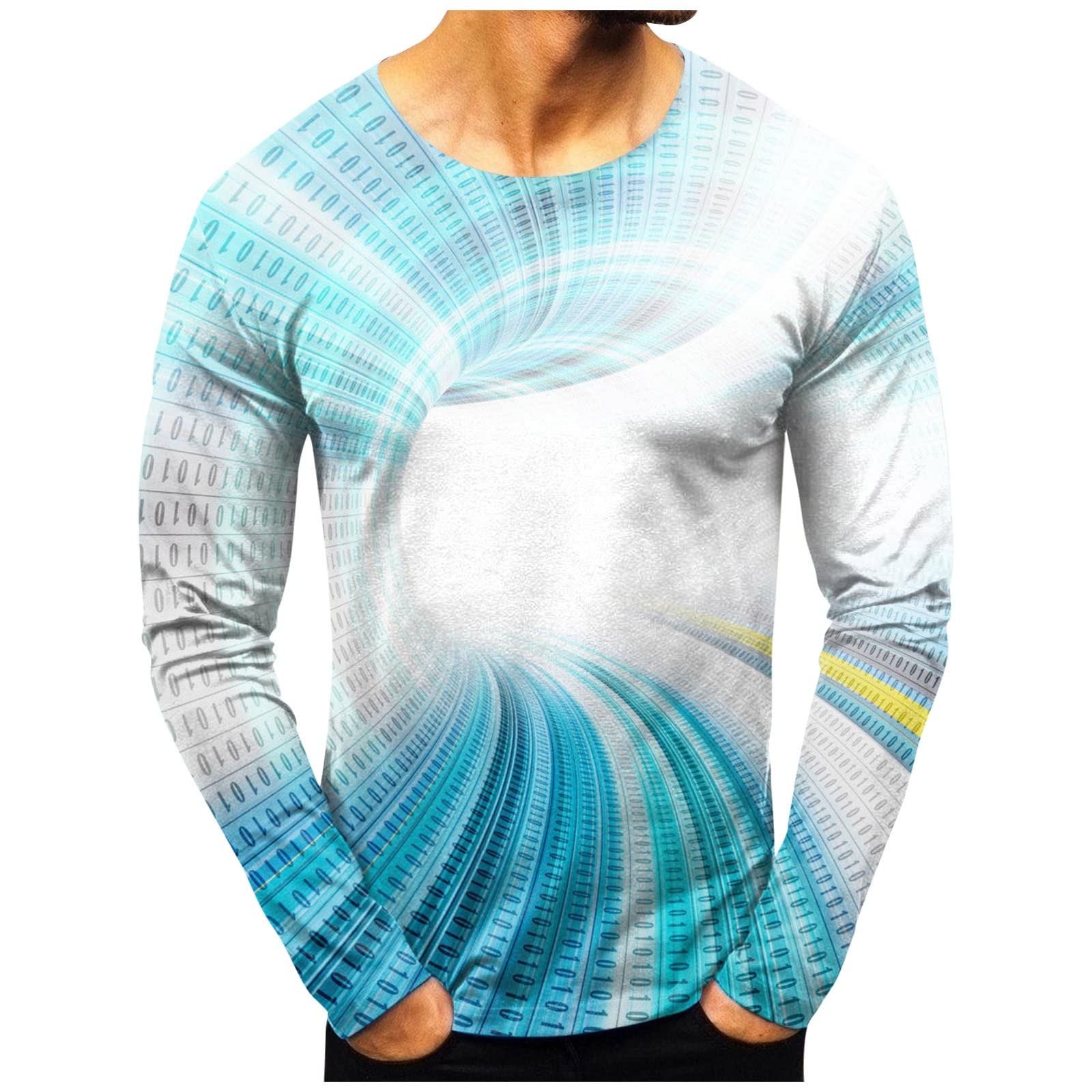 Topassion Mens Sweatshirts No Hood Crewneck Long Sleeve Sweatshirt Regular Winter Personalised Pullover Casual Hiking Outdoor Work Wear for Travelling, Walking