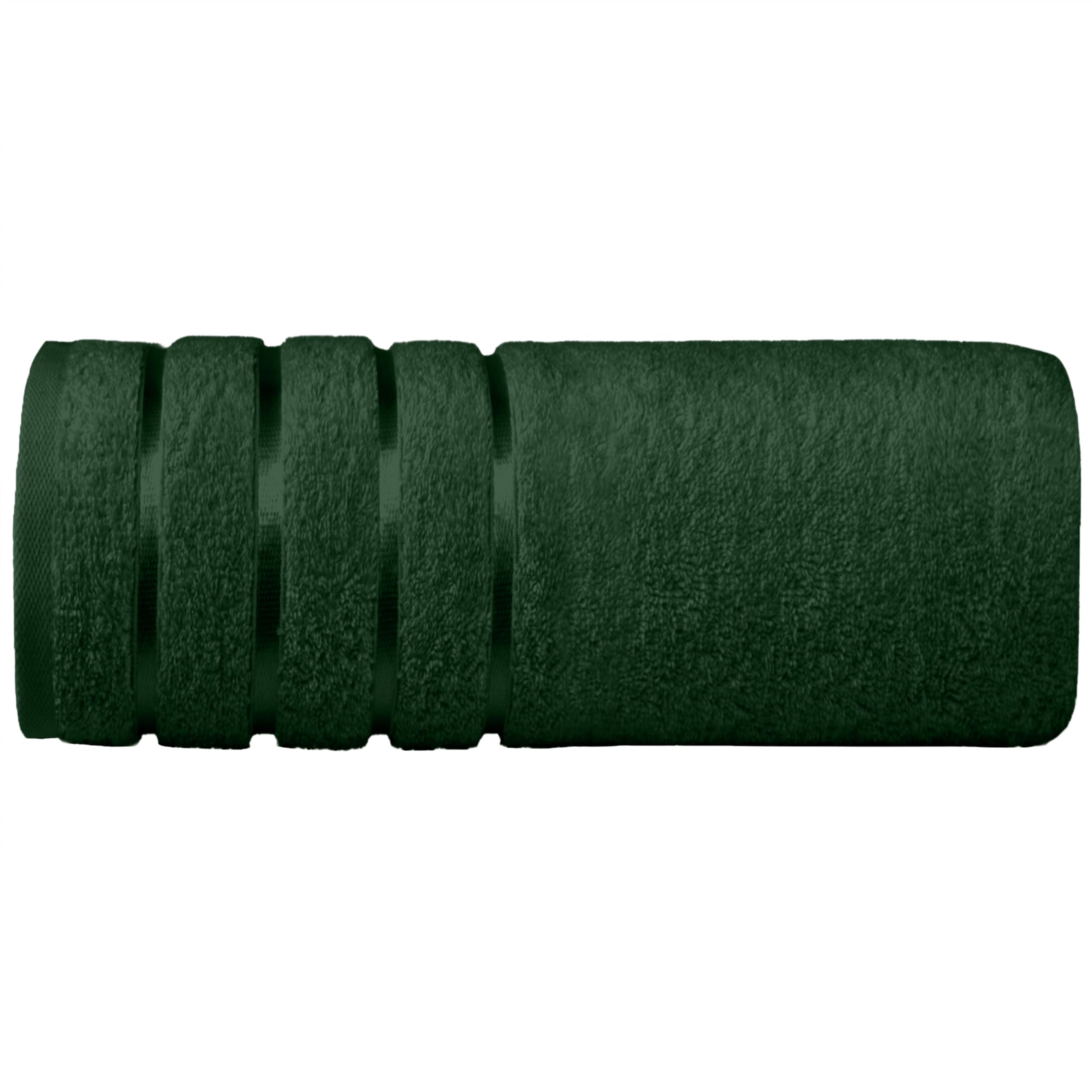 Elegant Comfort 100% Turkish Cotton 4 Lines Viscose Stripe Jumbo Bath Towel - Hotel Spa Quality Extra Large 35 x 70 Inch Bath Towel Ultra Soft, Super Absorbent Quick Dry Large Bath Towel, Hunter Green
