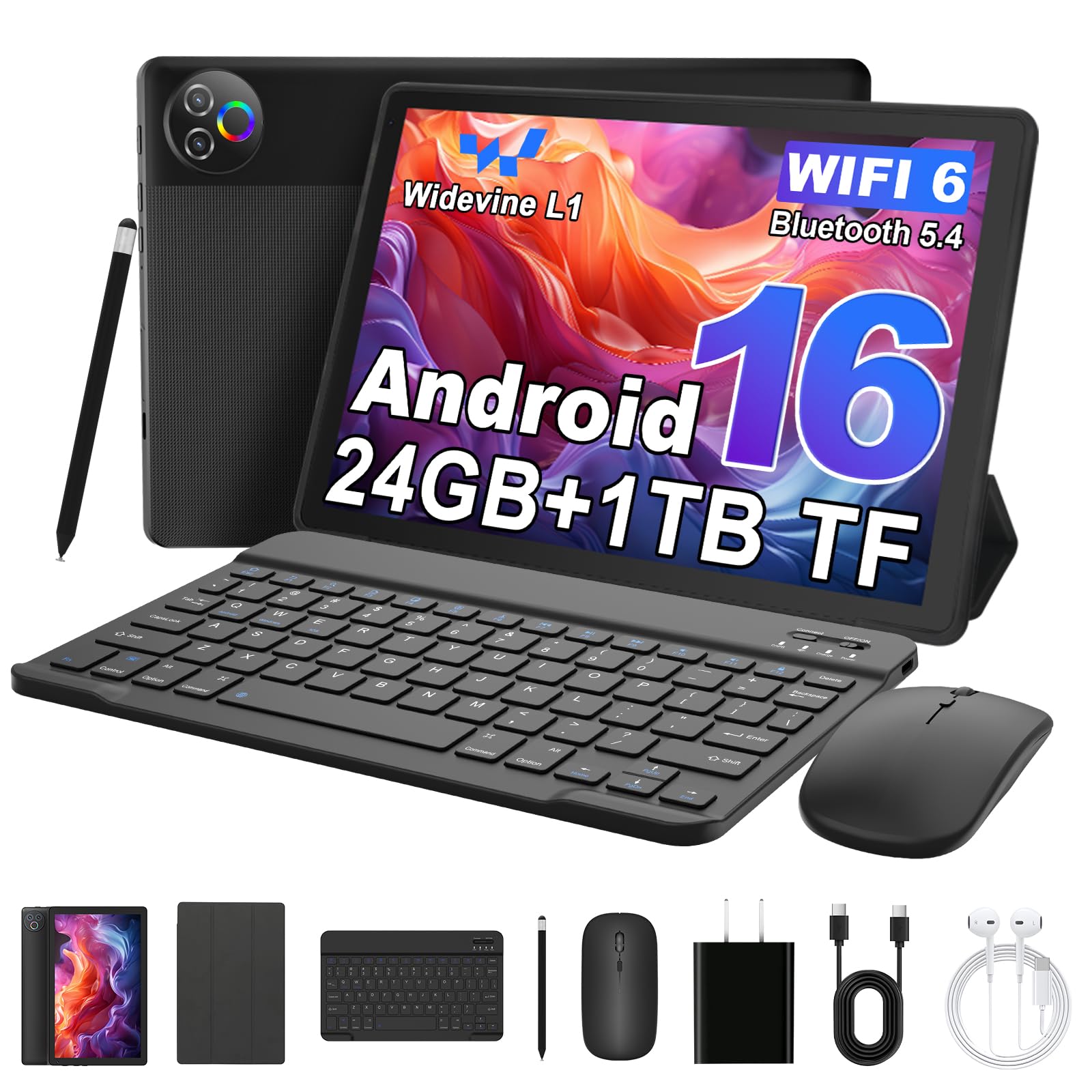 MUISOO 2 in 1 Android 16 Tablet