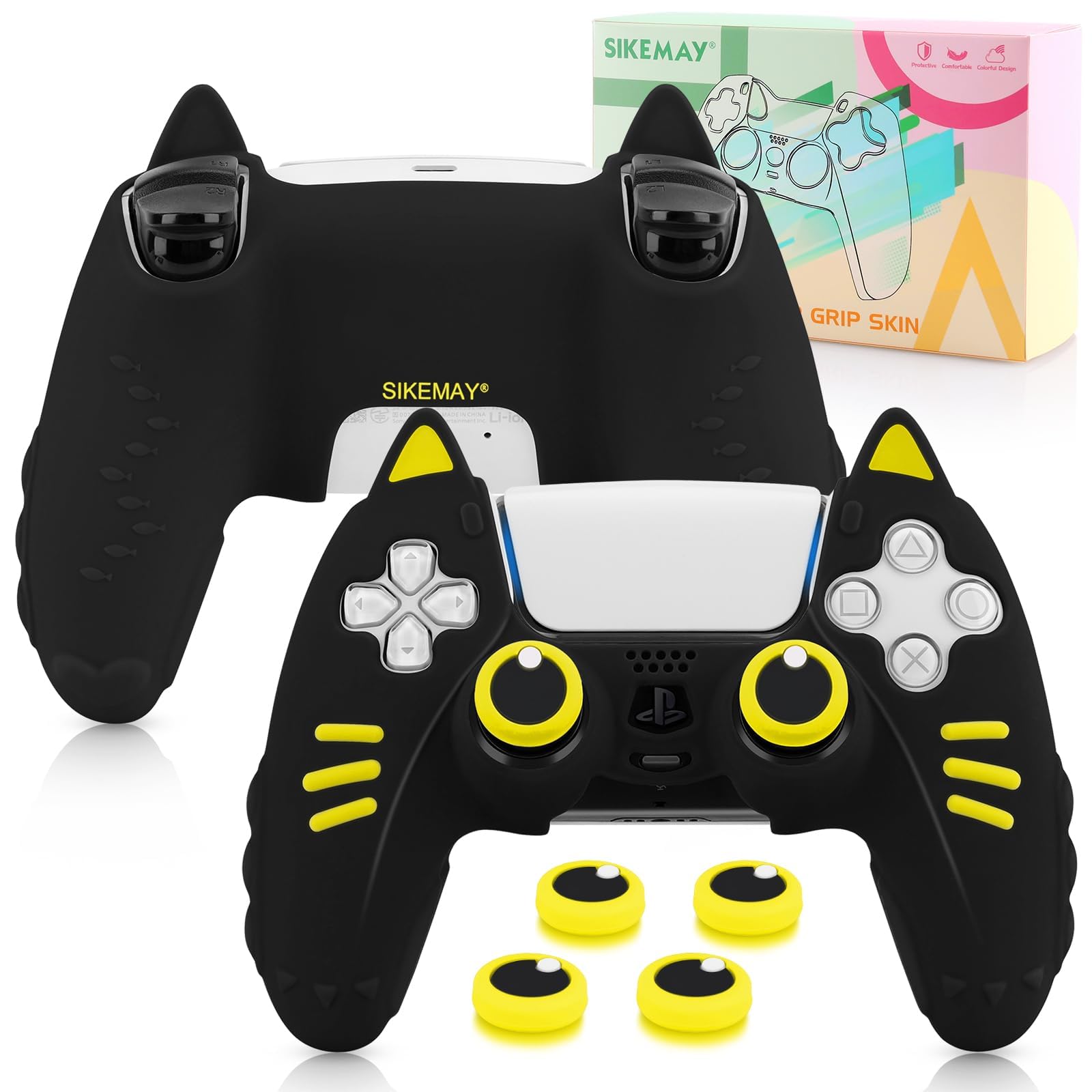 SIKEMAY Cat Paws PS5 Controller Skin Accessories Anti-Slip Silicone Soft Thicken Protective Cover for PlayStation 5 Wireless Controller