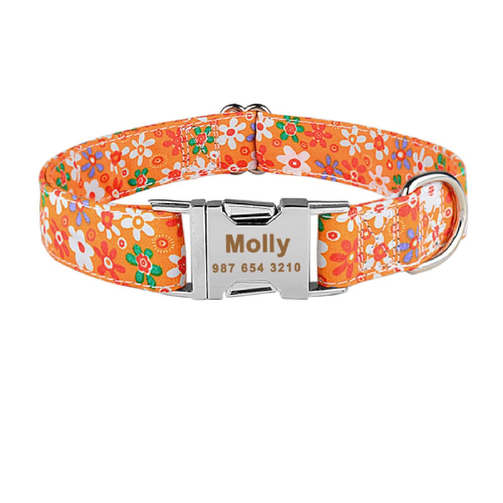 Collier de chien réglable personnalisé contre la perte du tag d'identification