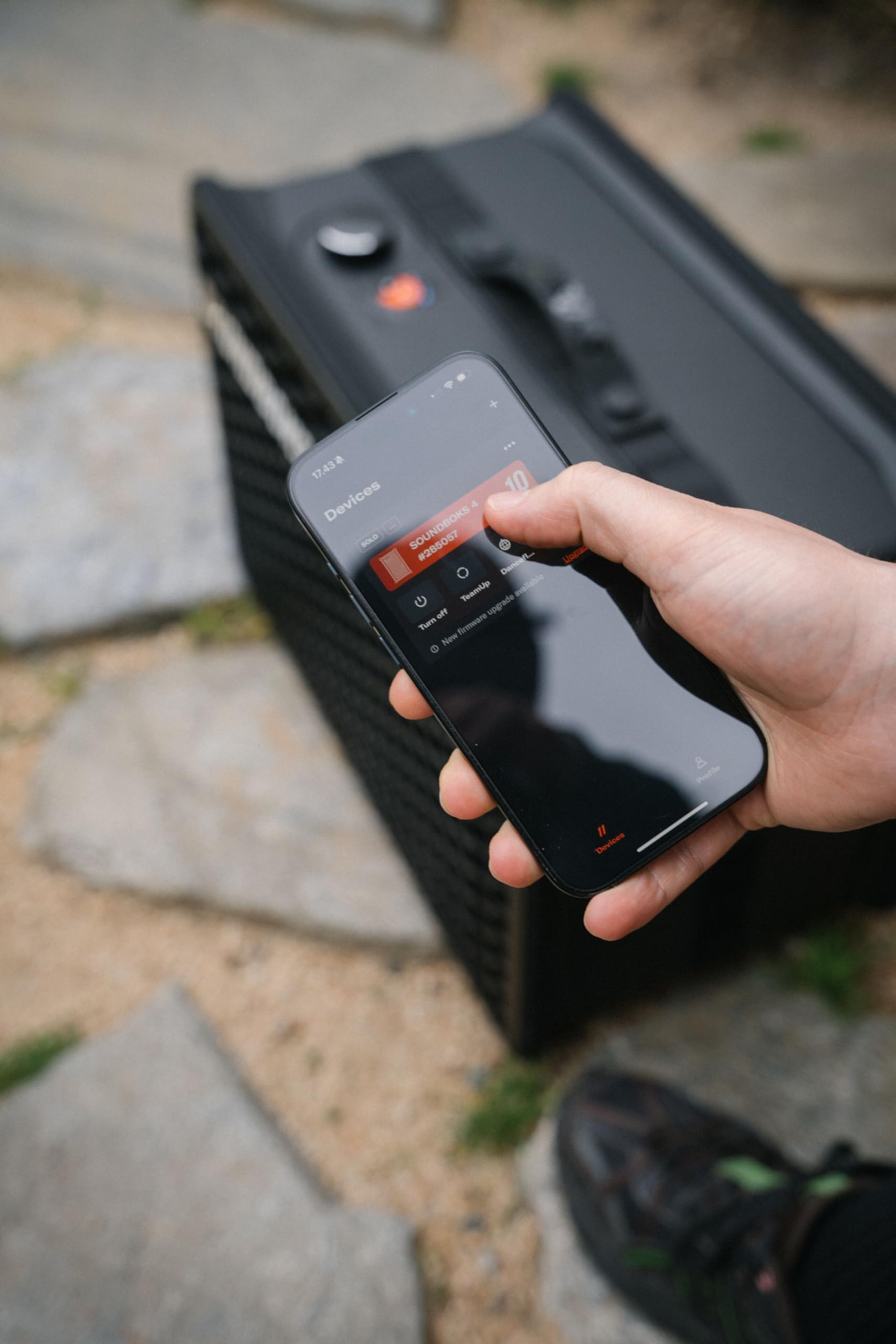 SOUNDBOKS Go Altoparlante Bluetooth Portatile - 121 DB, Batteria 40 Ore, Resistente, Impermeabile, Nero