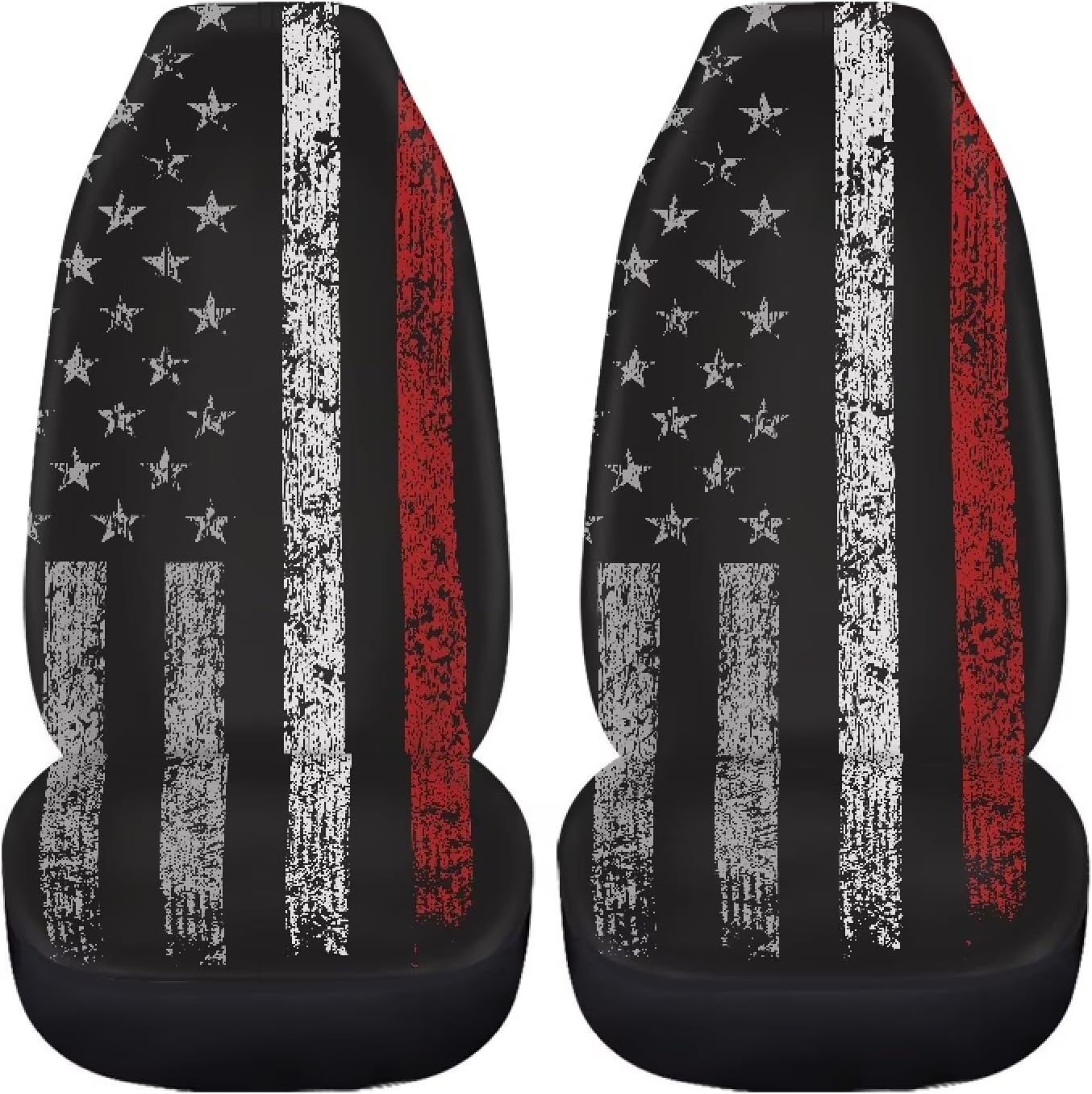American Flag Car Seat Covers for Truck and SUV, Automotive Seat Protector Black Seat Covers Cars Interior Covers Bucket Seat Cover