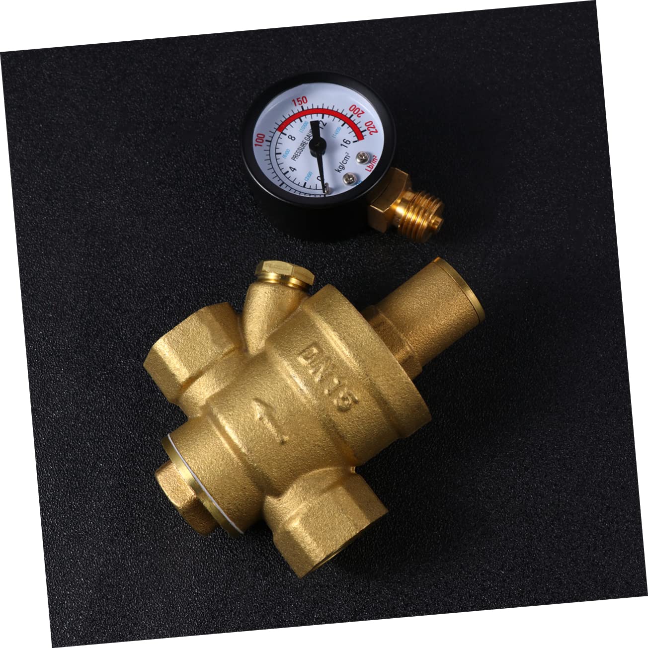 FELTECHELECTR Rv Water Pressure Regulator Water Pressure Brass Valves Water Pressure Gauge Water Pressure Regulator