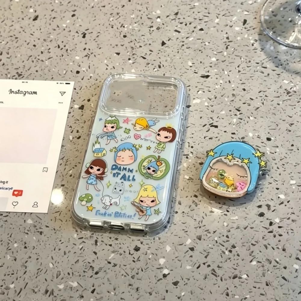 Amazon.co.jp: 奈良美智 スマホケース 日韓風 ブルー なら よしとも