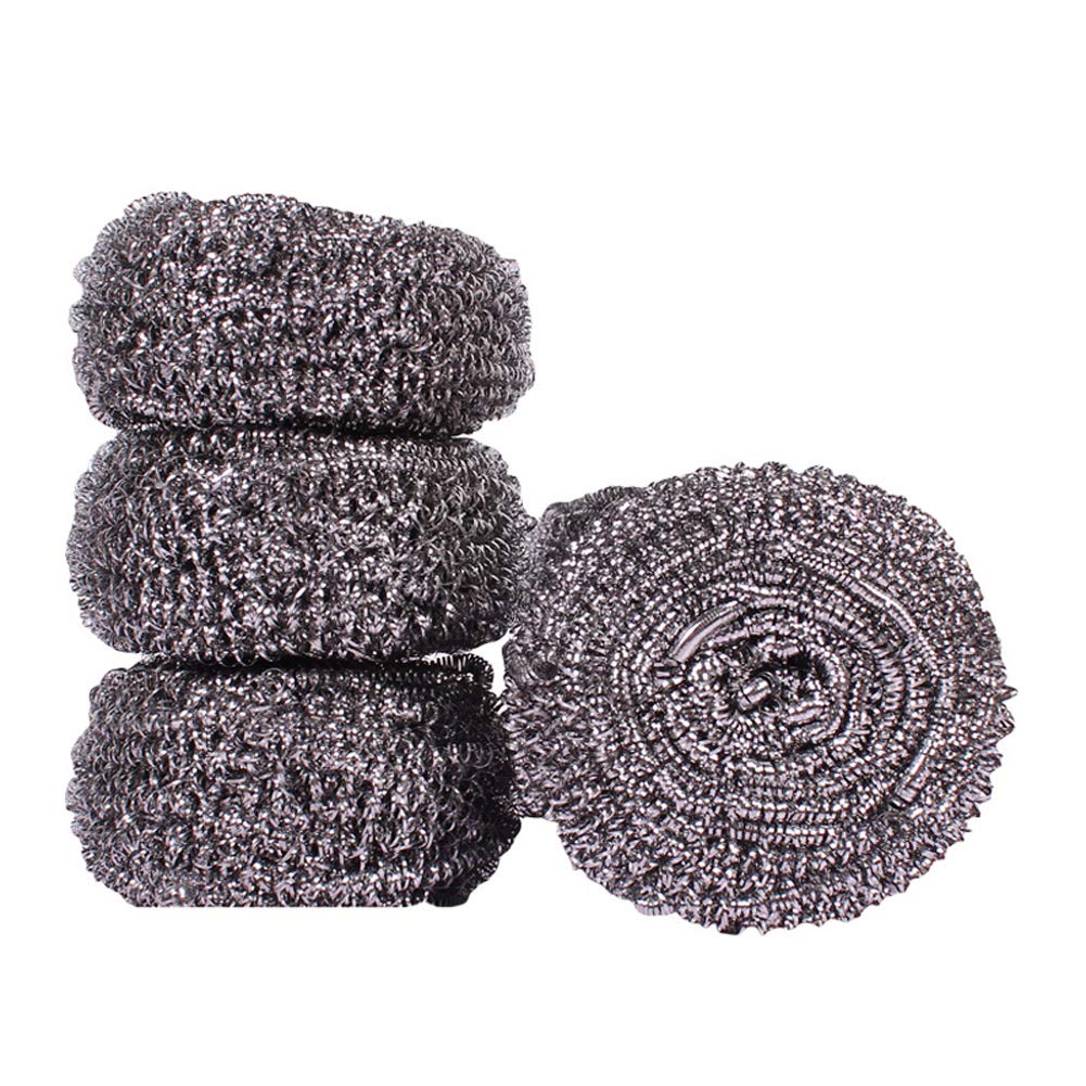 JIHUOO 8 Pcs 50g Stainless Steel Scourers Ball Wire Scourers Kitchen Cleaning Scrubbers for Removing Stains