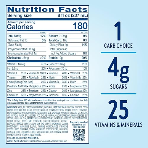 Miniatura 5 de Glucerna Batido para ayudar a controlar el azúcar en la sangre, 070074578040, 24 unidades, 24