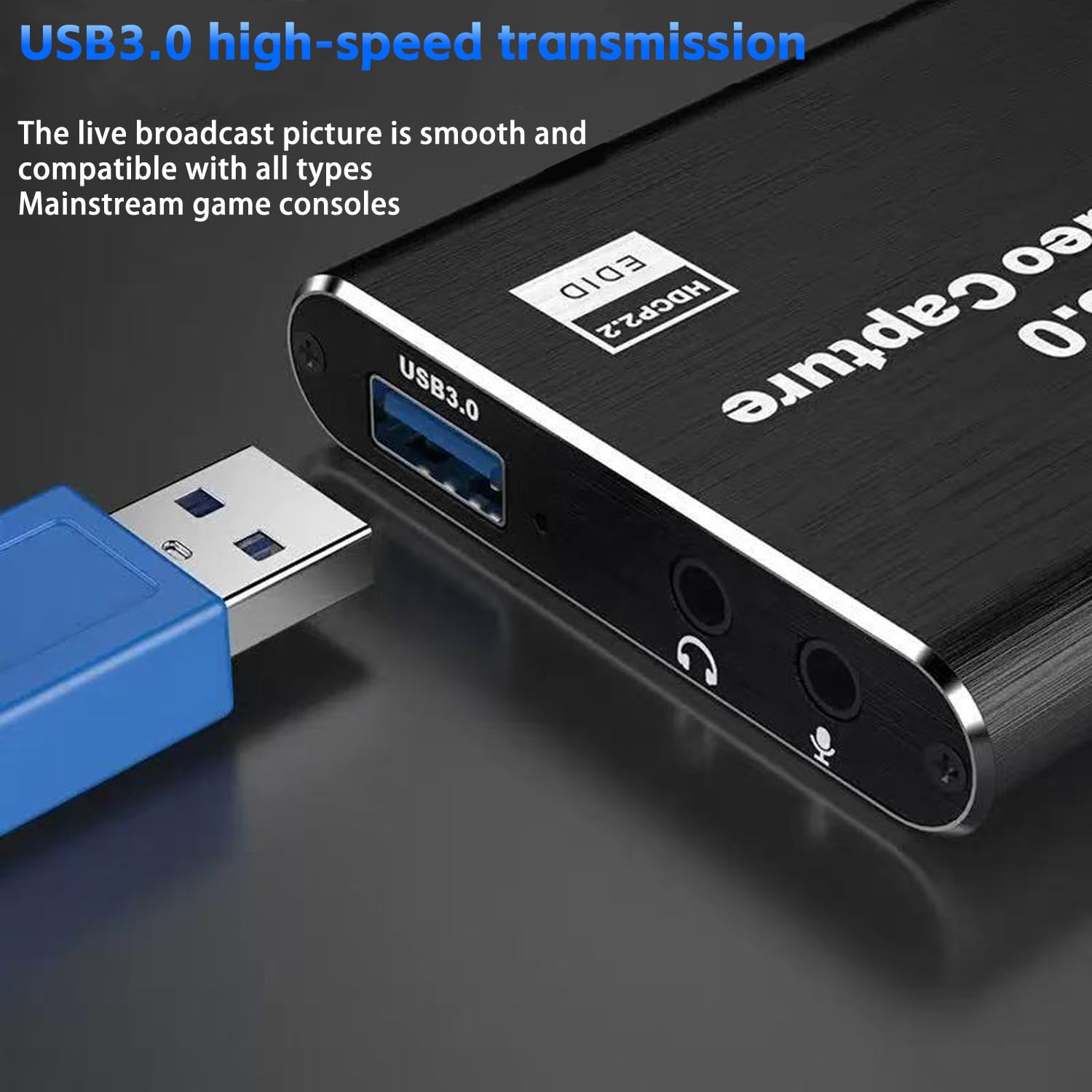 Scheda di acquisizione video, scheda di acquisizione audio video USB 3.0 4K HDMI Loop-Out, Full HD1080P 60 FPS/2K 30 FPS, per streaming funziona per Xbox/PS5/Switch/fotocamera/PC/OBS/Nintendo Switch