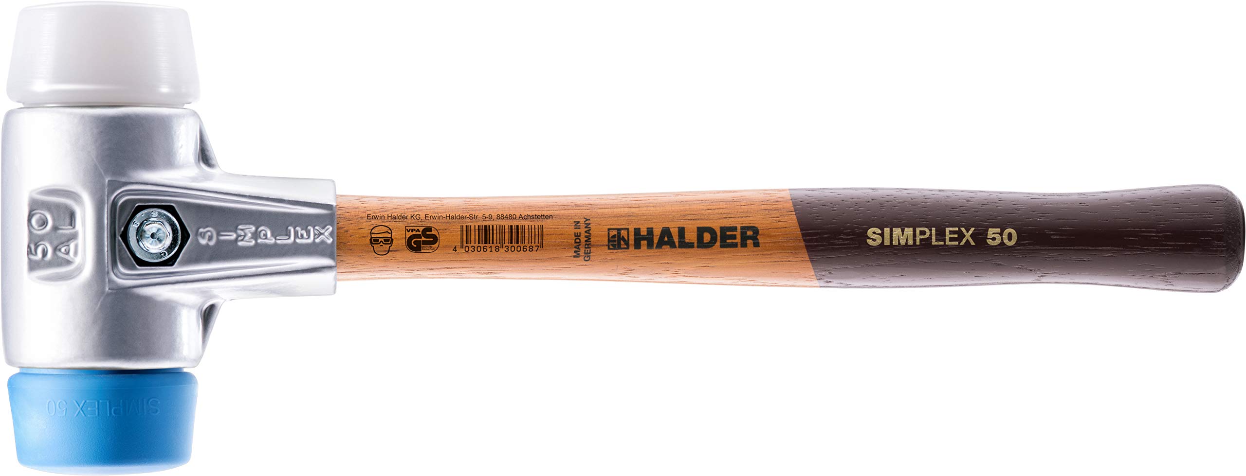 Halder3117030"Simplex" TPE-Soft/Superplastic Soft-Face Mallet, Multi-Colour, 30 mm