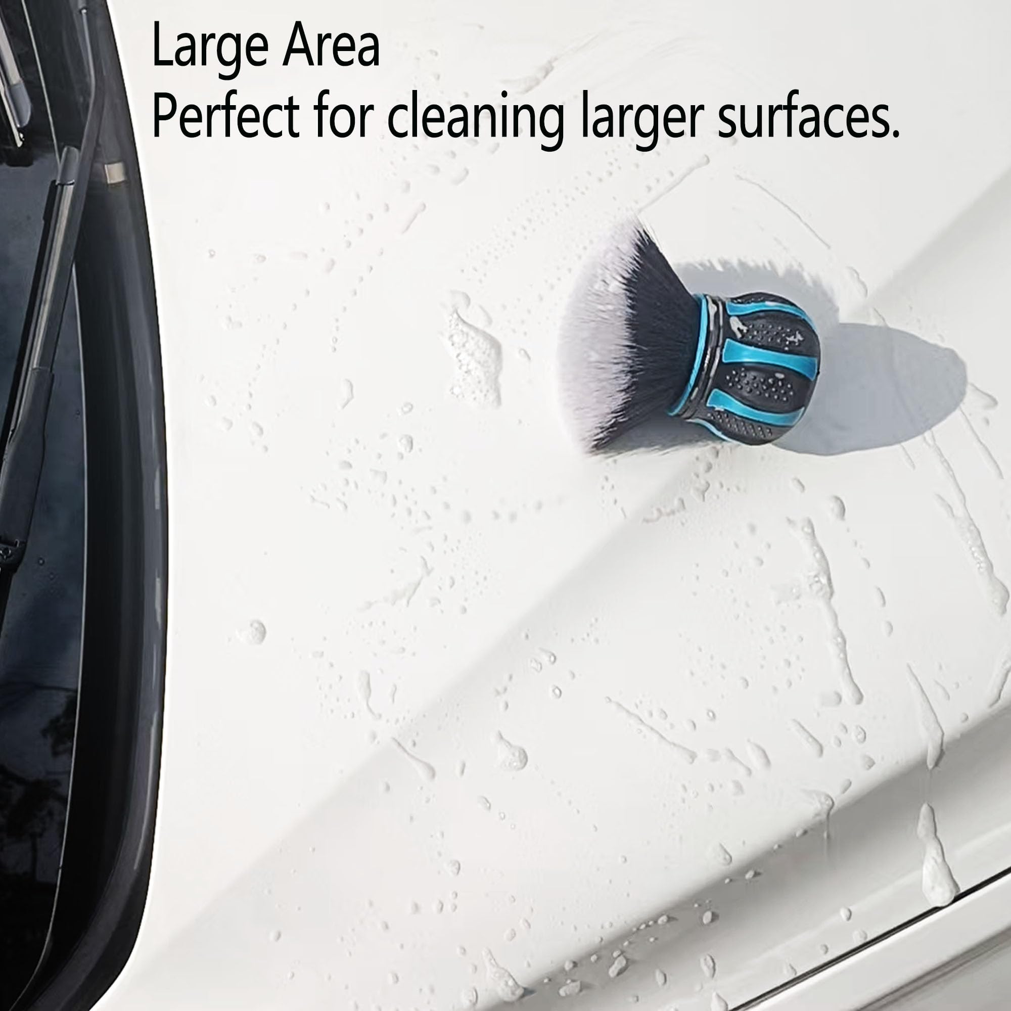 Professionelles Auto-Detail-Pinsel-Set – weiche Borsten, Leder-Armaturenbrettbürste, Dual-End-Entlüftungs- und Fugendüse, langer Griff, Reifenreinigungsbürste für Auto-Detailing, Autowasch-Set