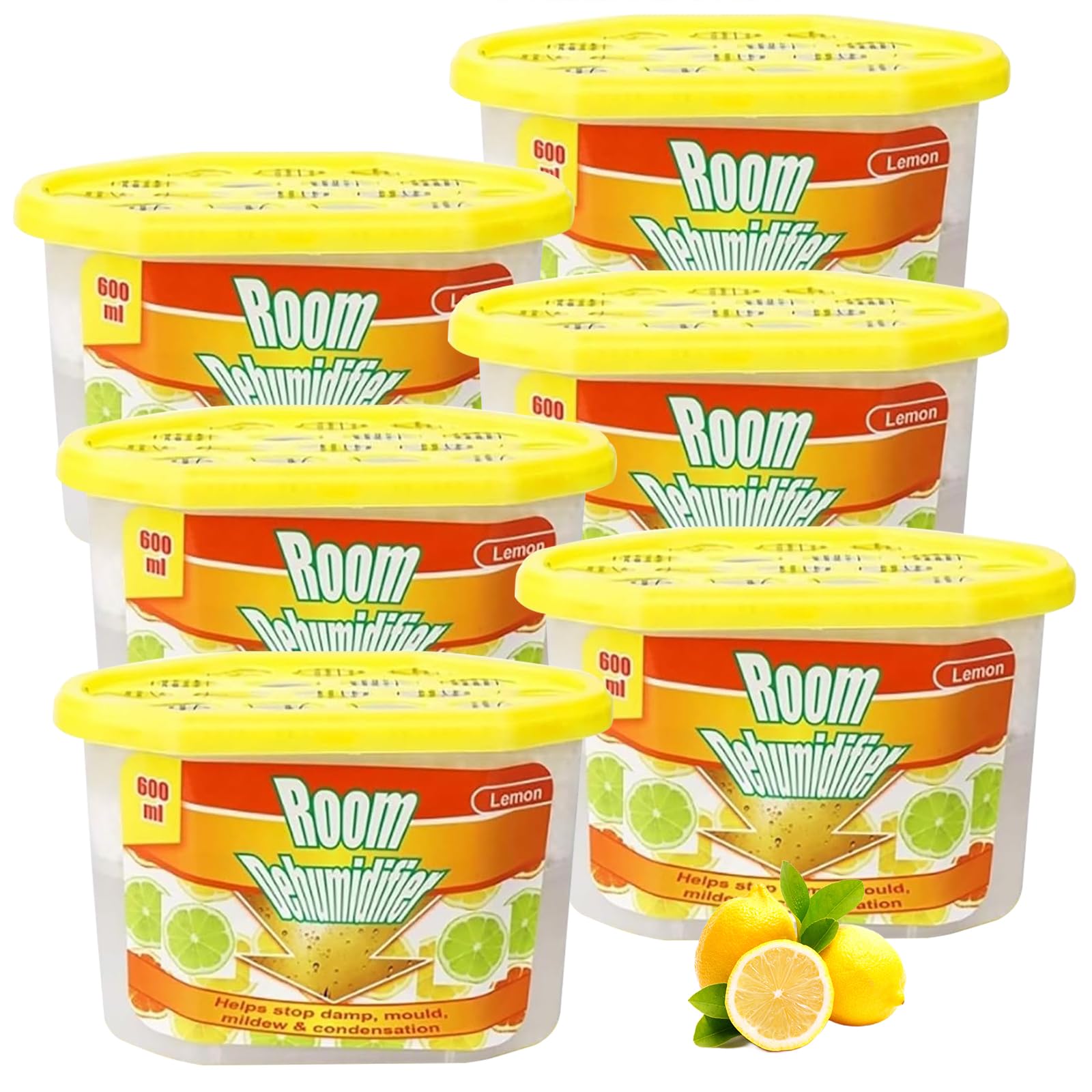 Homarket Lavender Moisture Absorber Lavender Mold-proof Deodorizing Desiccant Household Dehumidifier Boxes (yellow 6pcs)