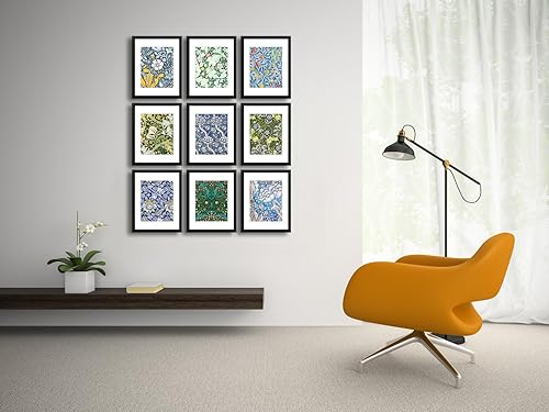 Vista 136 de Juego de 6 portarretratos de 5 x 7 con cristal real para fotos de 4 x 6 con paspartú o 5 x 7 sin paspartú, para pared o mesa, marcos de fotos