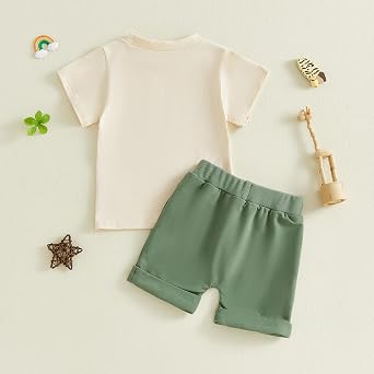 Wild One Baby Boy 1st Birthday Outfit Jungle Safari Animal Shirt Set