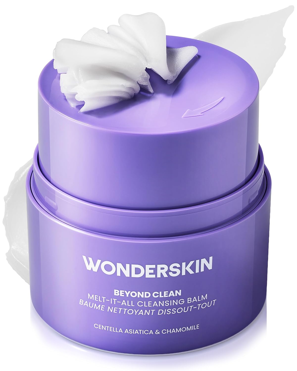 Wonderskin Cleansing Balm – Melt It All Balm to Milk Makeup Remover, Gentle Hydrating Face Cleanser with Centella and Chamomile