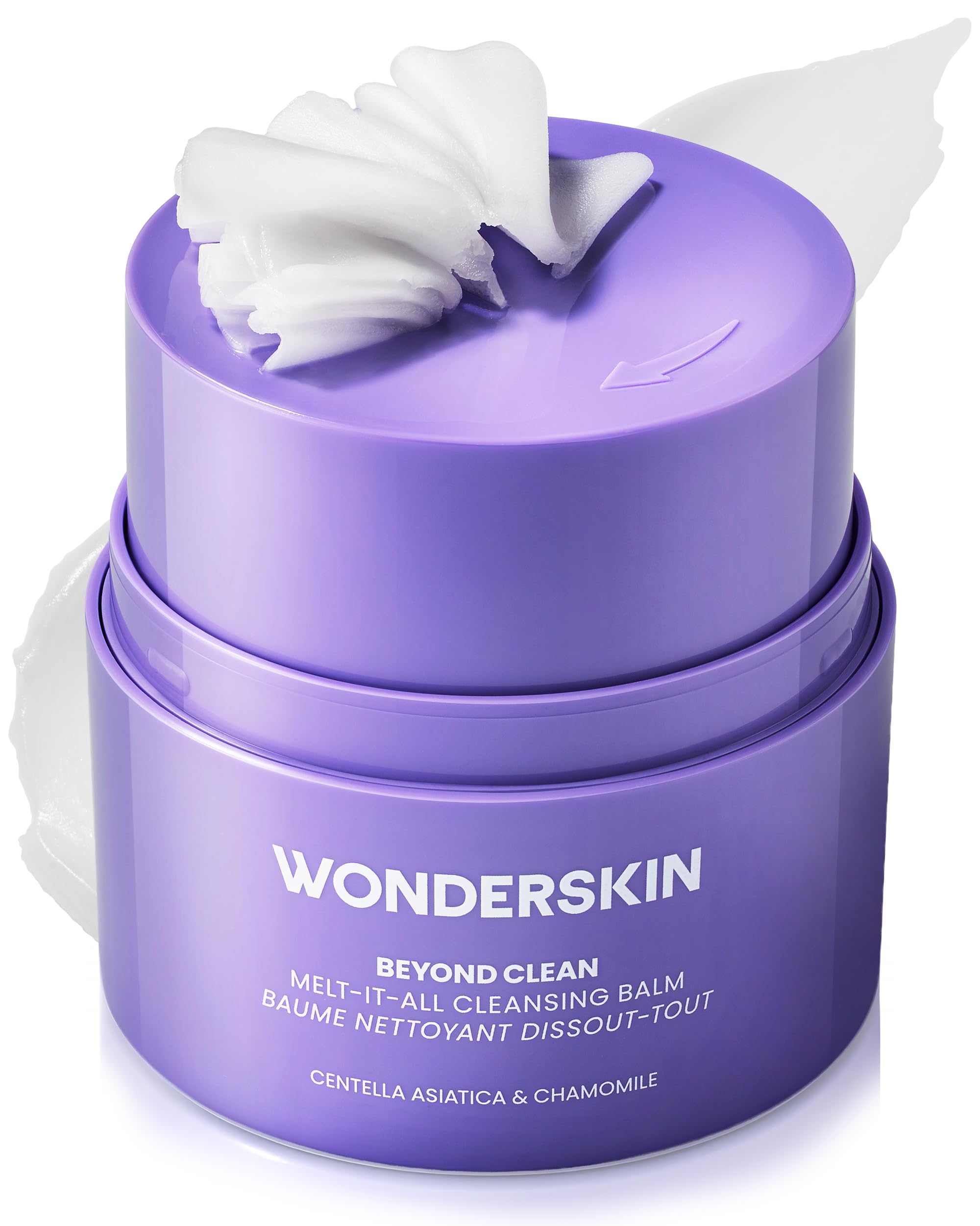 Wonderskin Cleansing Balm - Balsamo Detergente che si Scioglie Trasformandosi in Latte Struccante, Detergente Viso Delicato e Idratante con Centella Asiatica e Camomilla