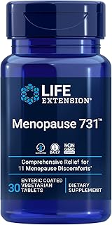 Life Extension Menopause 731 - Natural Supplement for Women Health - Menopause Relief Support Including Hot Flashes, Night Sweats & Mood Swings - Gluten Free, Non-GMO, Vegetarian - 30 Tablet