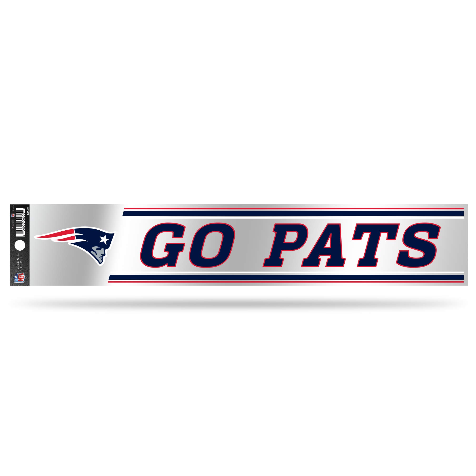 Rico Industries NFL Tailgate Sticker, 3 x 17-inches, New England Patriots โ image 1