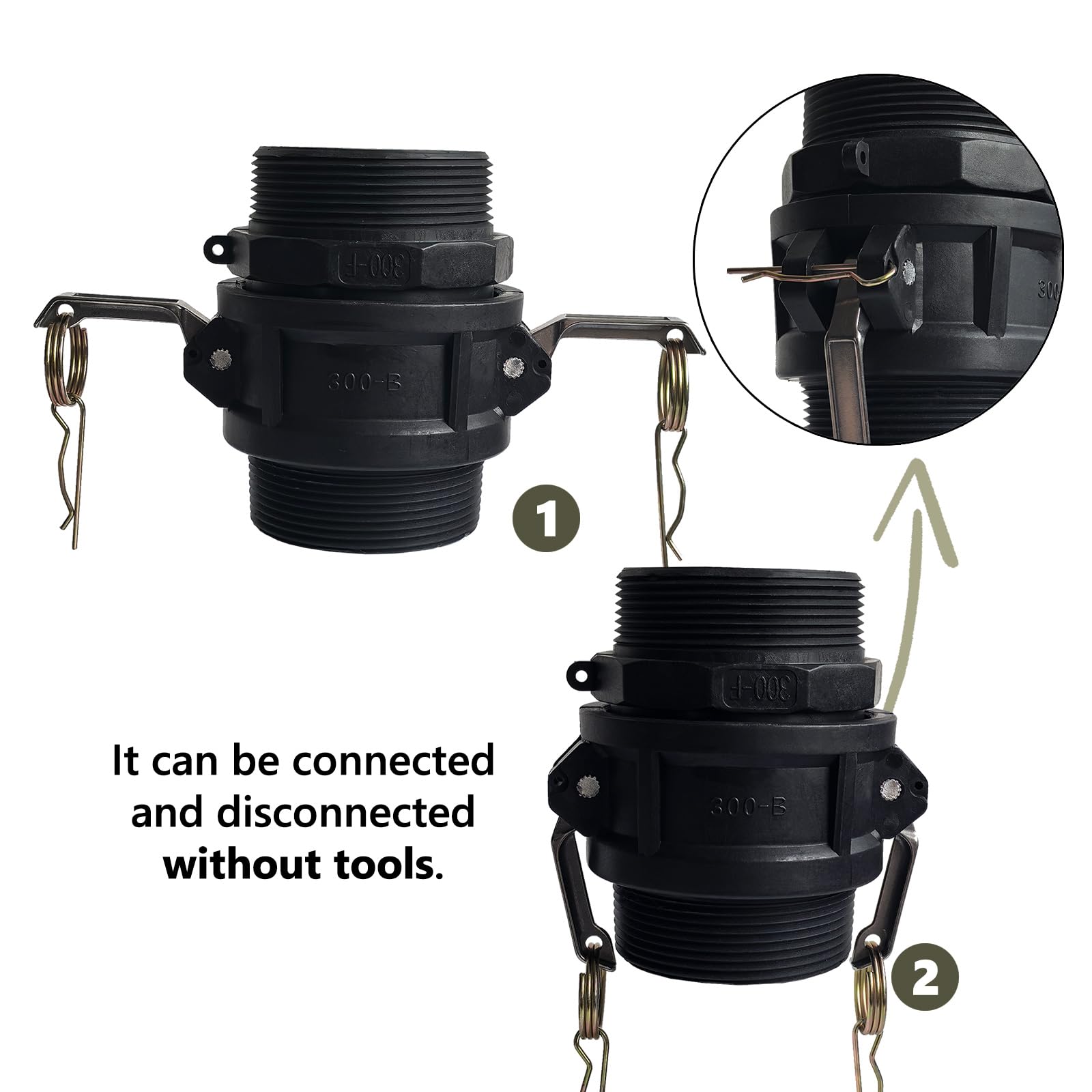 Raccords Camlock 2 Pouces Type B & F En Aluminium Avec Joints, Installation Facile