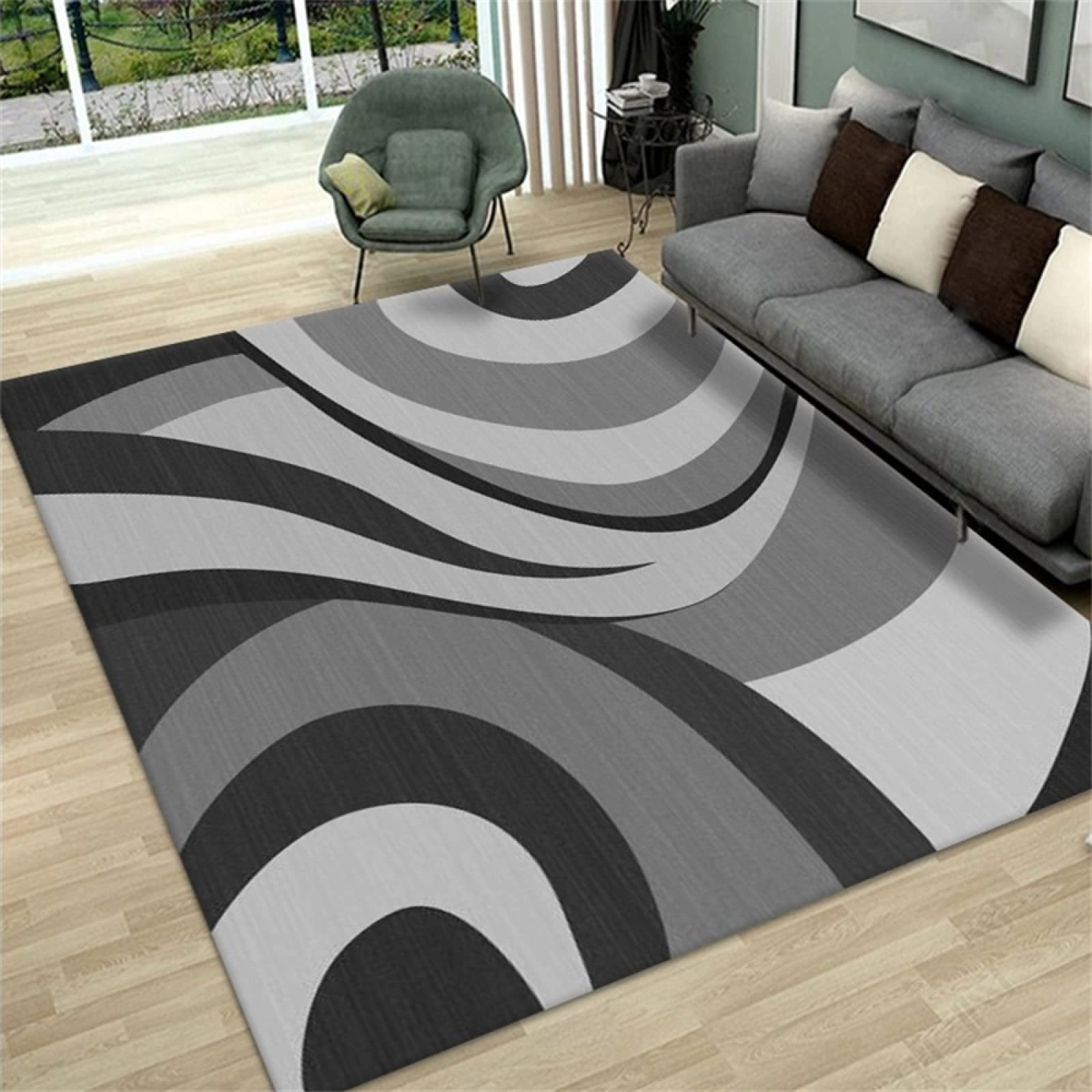 Tapis chambre bébé garçon gris douceur velours pour sol de salle de bain