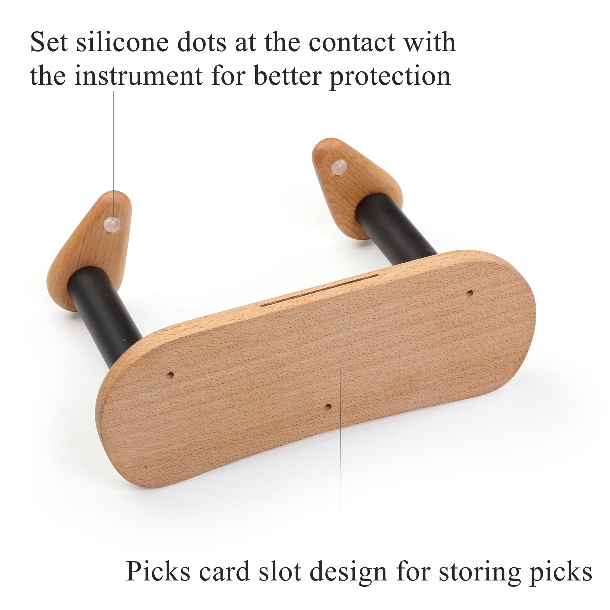 MuzcYM Guitar Hanger Wall Mount, Wood Guitar Hanger - Image 3