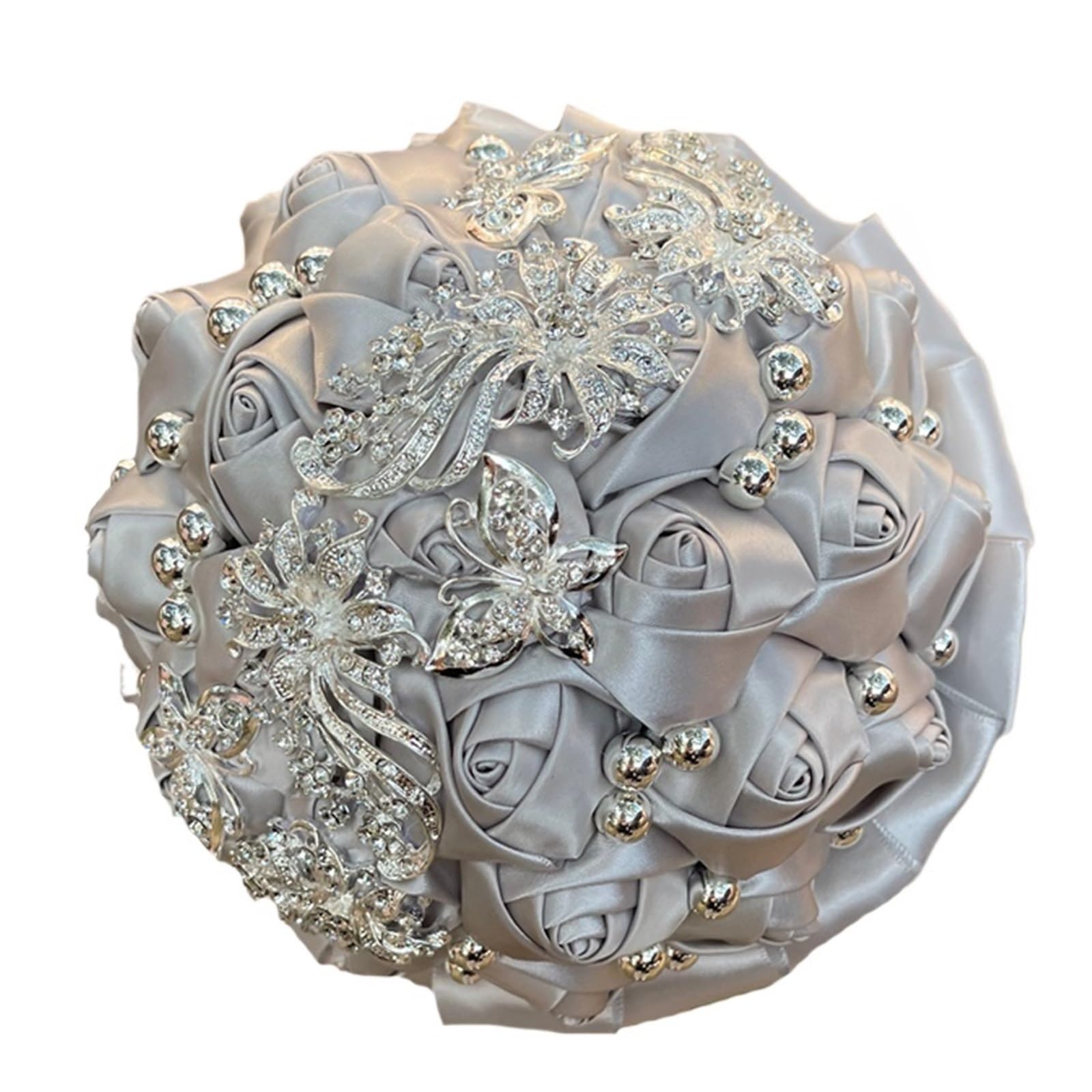 NDLHXKFRP Wedding bouquets for brides and bridesmaids, Artificial Wedding Bouquet Bridesmaid Multicolor Multiple Sizes(Violet,18CM)