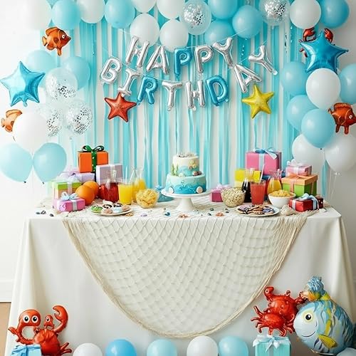 Miniatura 4 de Sukh 2 piezas de red de pesca decorativa - Decoración de red de pesca, red decorativa, red náutica, para mesa, red de pesca, red oceánica,