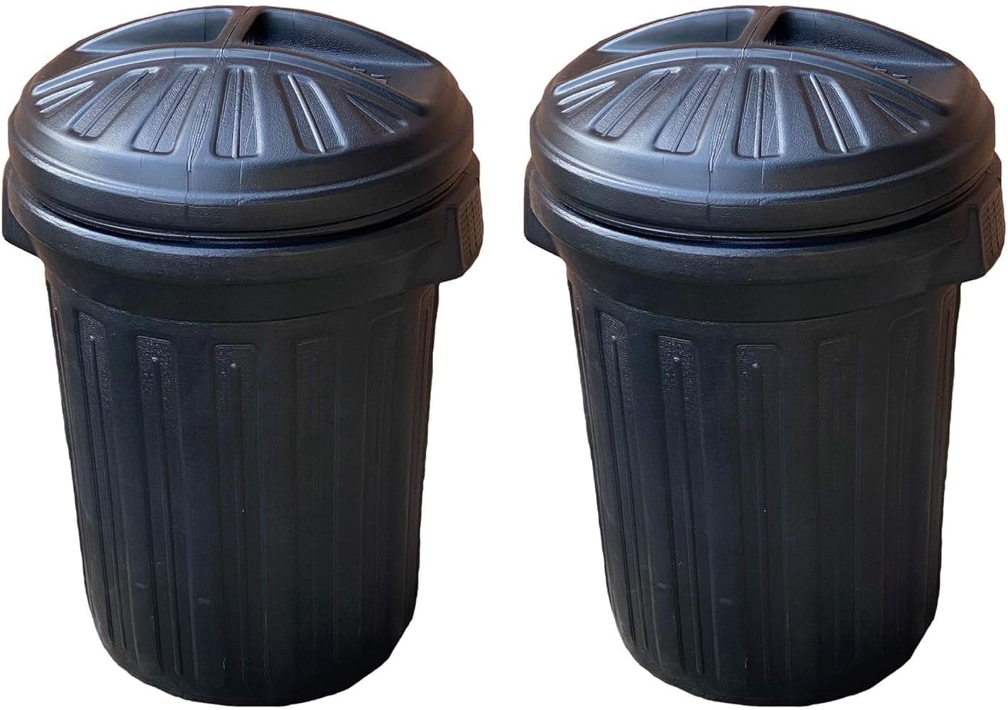 IDEAL 365 80 Litre Heavy Duty Refuse Bin – Durable Outdoor Garden Waste Container – Strong Polypropylene Dustbin for Rubbish, Recycling, Feed & Storage (2 Pack)
