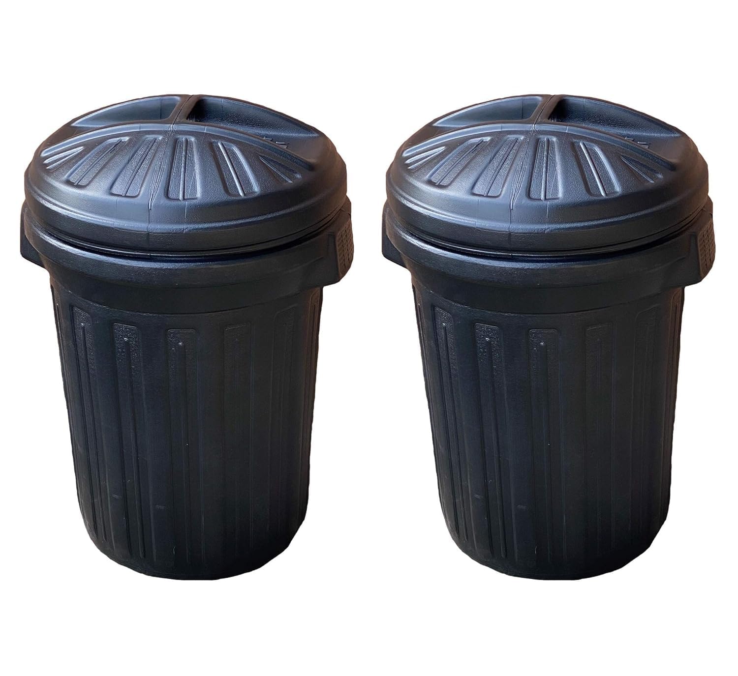 IDEAL 365 80 Litre Heavy Duty Refuse Bin – Durable Outdoor Garden Waste Container – Strong Polypropylene Dustbin for Rubbish, Recycling, Feed & Storage (2 Pack)