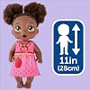 Muñeca Baby Alive Bubbly Tea Party Berry Boo con accesorios de tetera, pelo negro, 11 pulgadas, juguetes para niñas y niños de 3 años en adelante 7