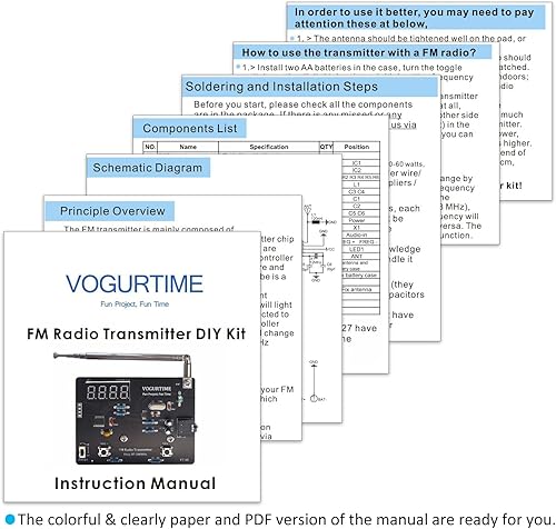 Miniatura 3 de Kit de proyecto de soldadura con transmisor de radio FM con micrófono de solapa de audio, kit de bricolaje para electrónica, práctica de
