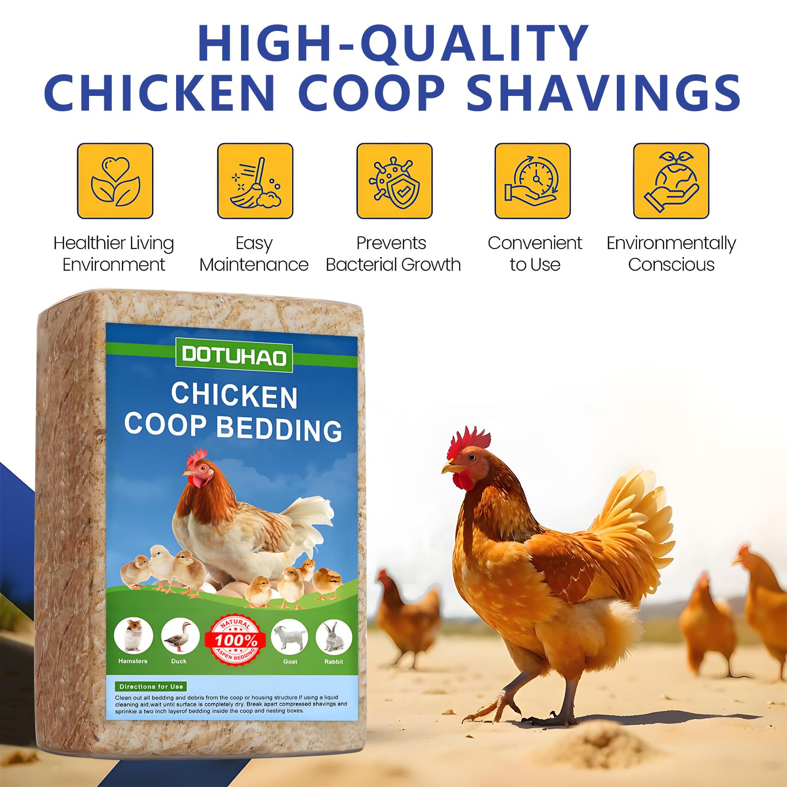 Copeaux de pin pour litière de poulet, sans poussière, copeaux doux, entièrement naturels, poulailler, copeaux de pin, literie pour animaux de petite taille, contrôle des odeurs (0,5 kg)