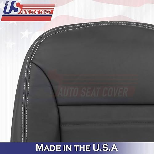 Miniatura 5 de US Auto Seat Cover 2011 2012 compatible con Dodge Charger SXT Front Driver Top & Bottom Cubiertas de cuero negro
