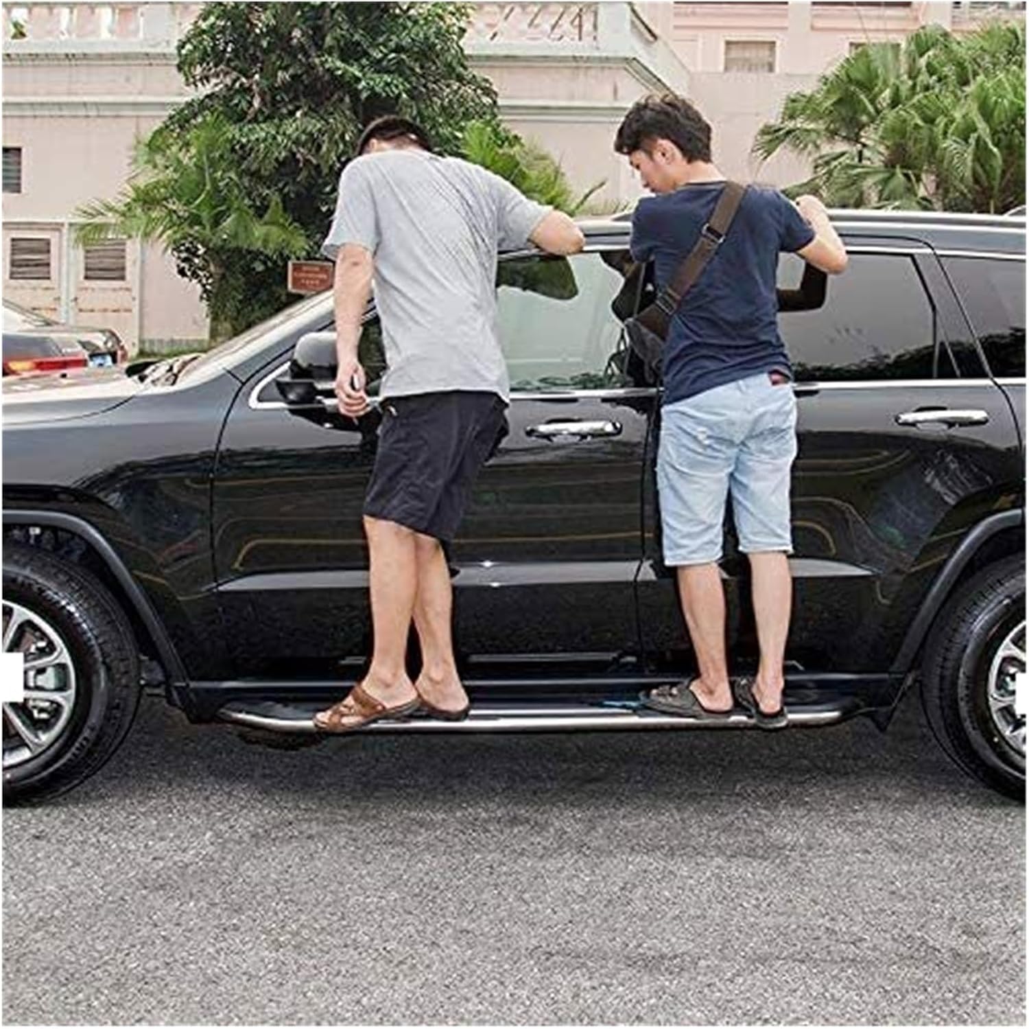2Pcs Fixed Running Board Side Step Pedals Nerf Bar Compatible with Toyota All BZ4X 2023 2024