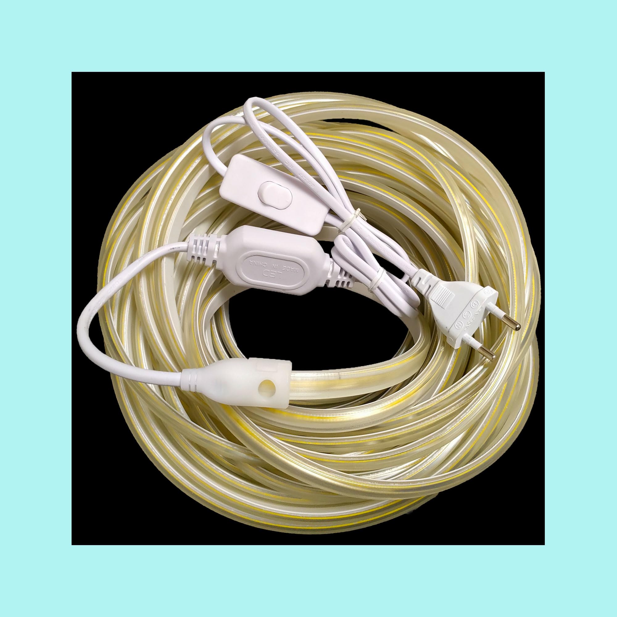 8 mt 220 Volt Cob (NO effetto puntinato) Bianco Freddo 6000k STRISCIA LED BIANCA 220V